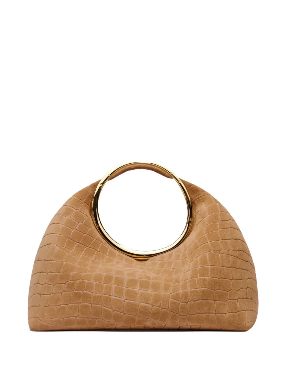 The Calinou crocodile-effect ring-handle tote bag
