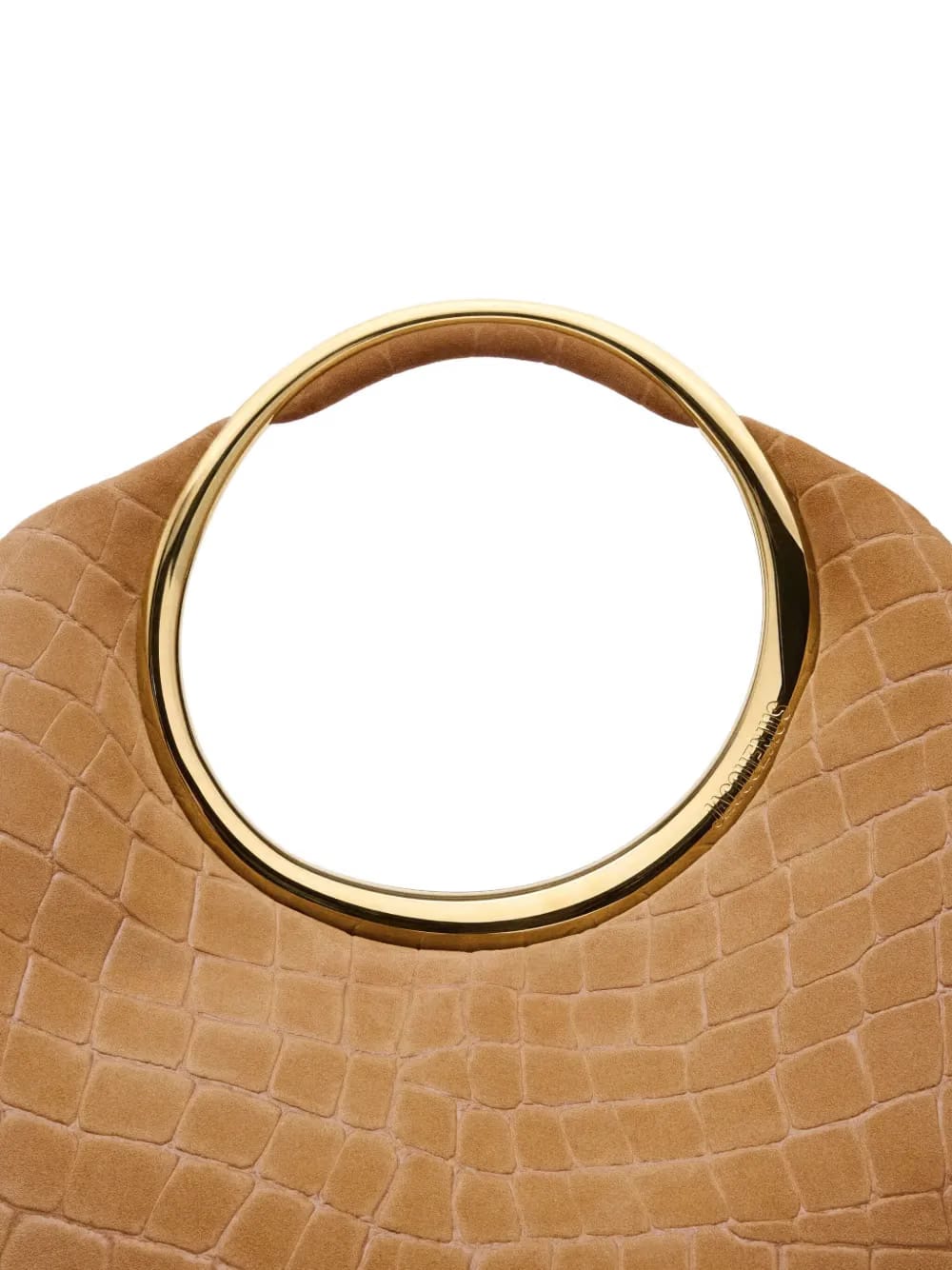 The Calinou crocodile-effect ring-handle tote bag