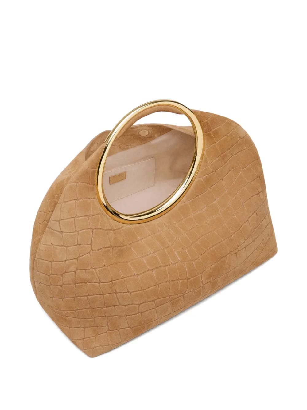The Calinou crocodile-effect ring-handle tote bag