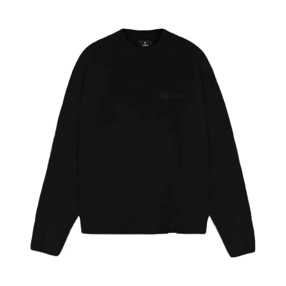 Represent Waffle Long Sleeve T-Shirt Black