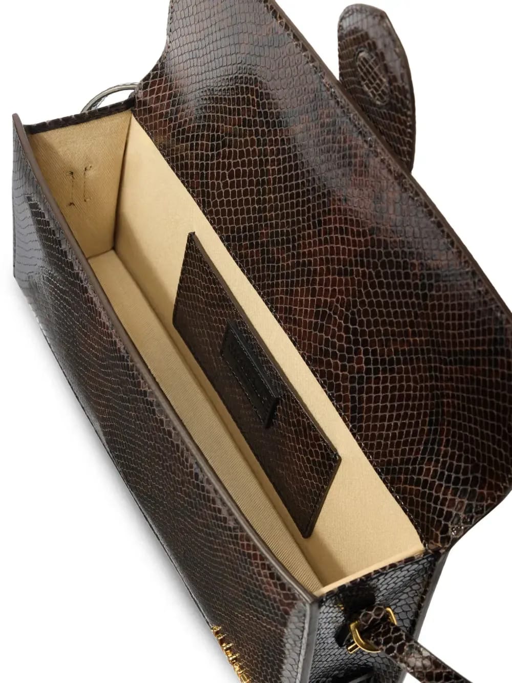 Le Chouchou snakeskin leather flap shoulder bag