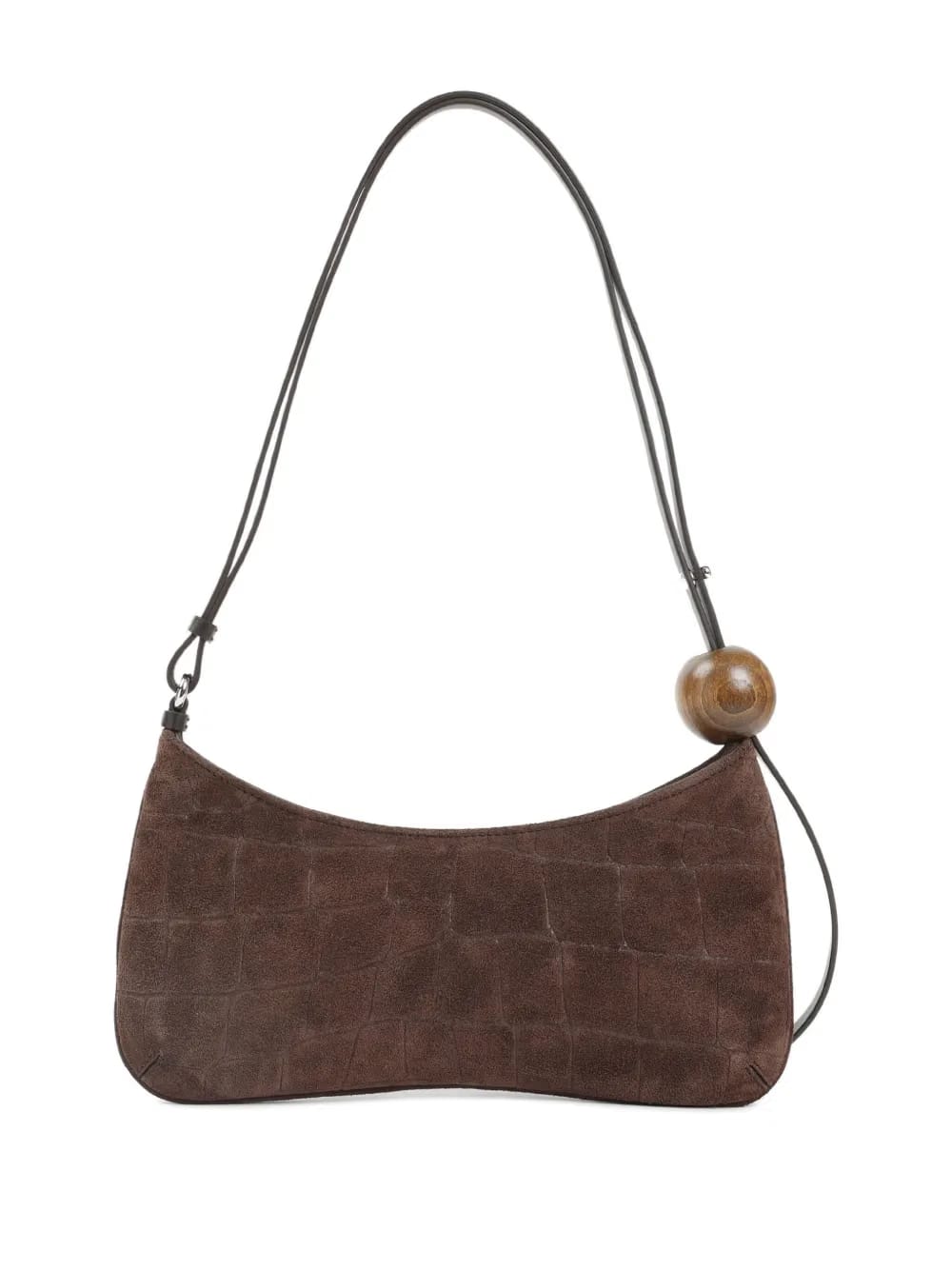 The Pearl Kiss crocodile-effect shoulder bag