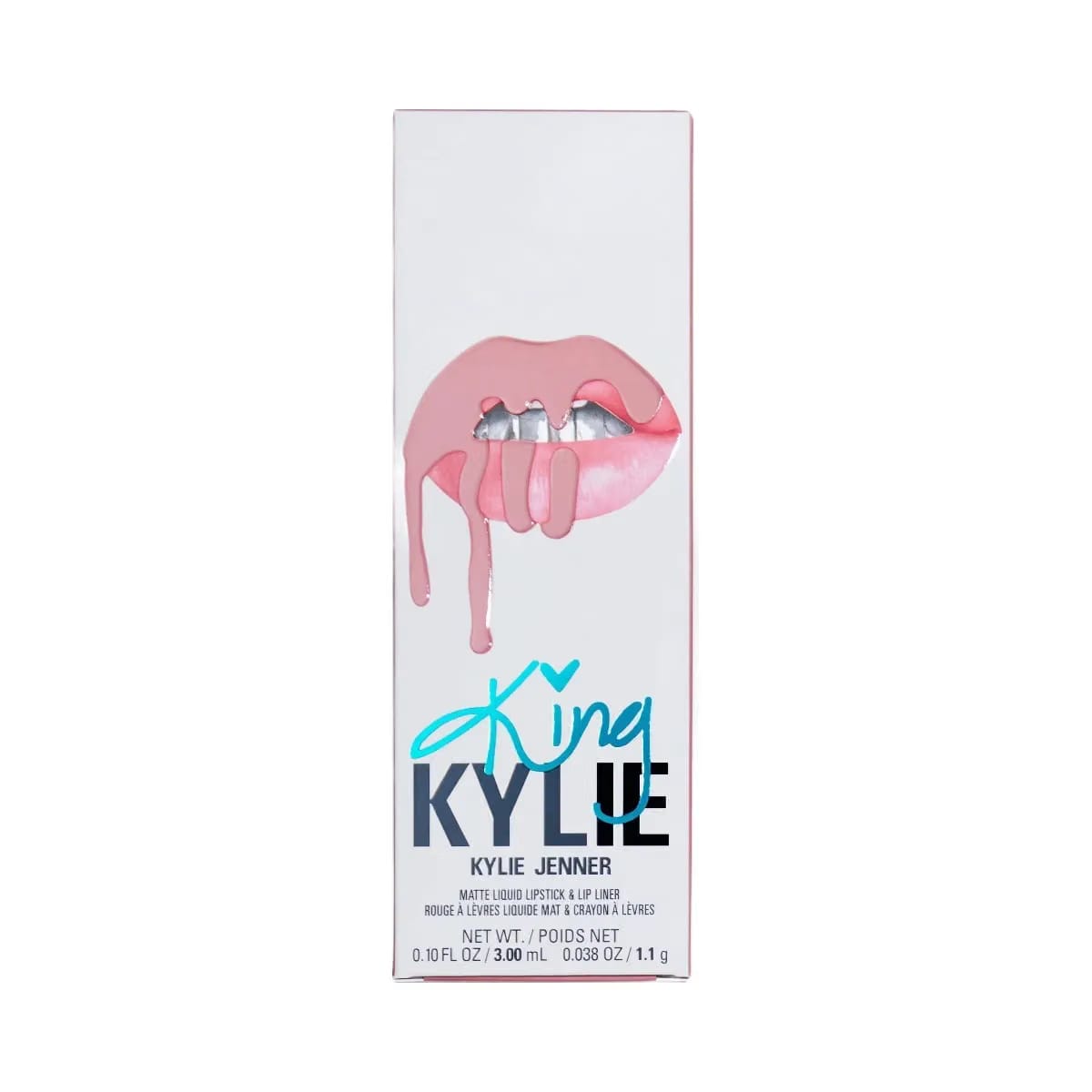 Kylie King Matte Lip Kit Soft Beige Pink Lipstick & Brown Beige Lip Liner