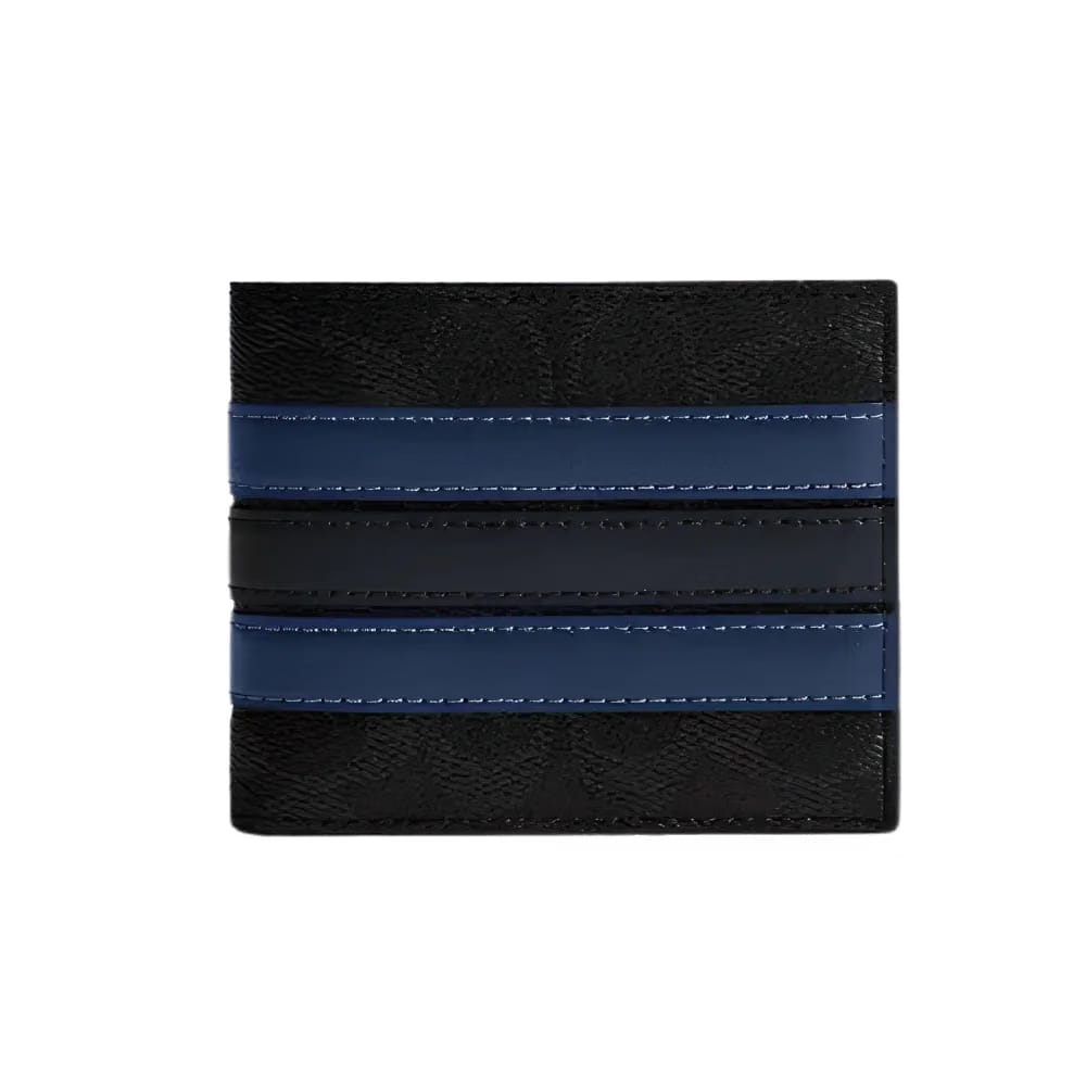 Coach ID Billfold Wallet in Signature Canvas With Varsity Stripe