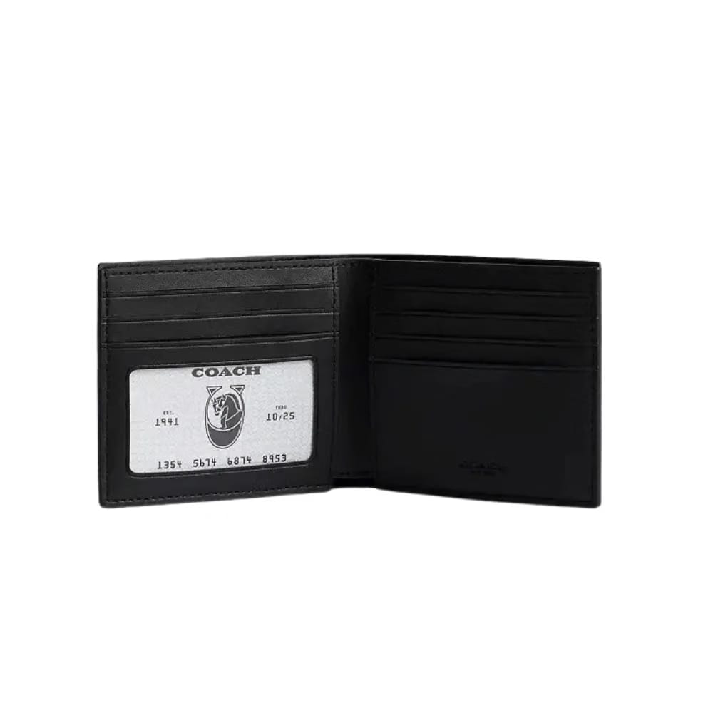 Coach ID Billfold Wallet in Signature Canvas With Varsity Stripe