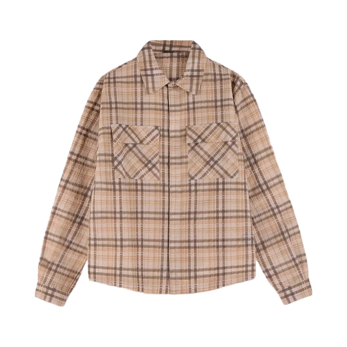 Represent Sheer Flannel Shirt Brown Check