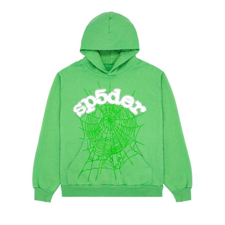 SP5DER Web Hoodie Slime Green