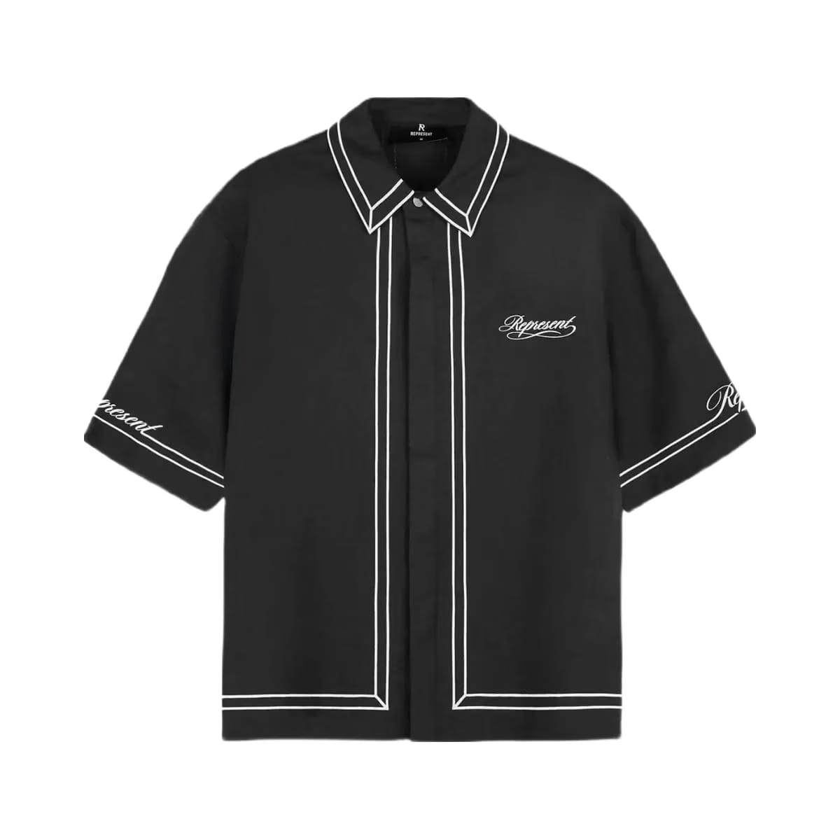 Represent Border Shirt Jet Black