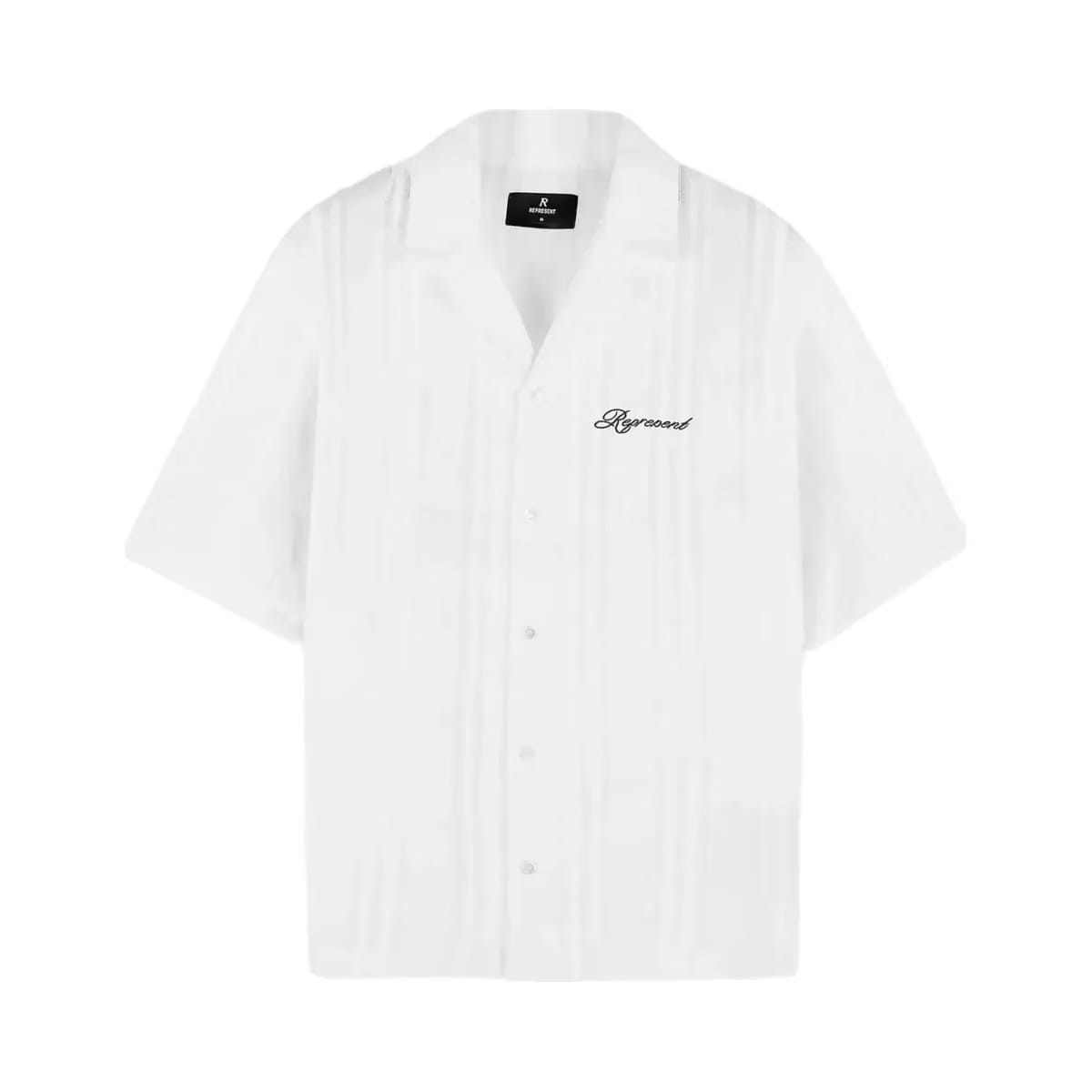 Represent Embroidered Bowling Shirt Antique White