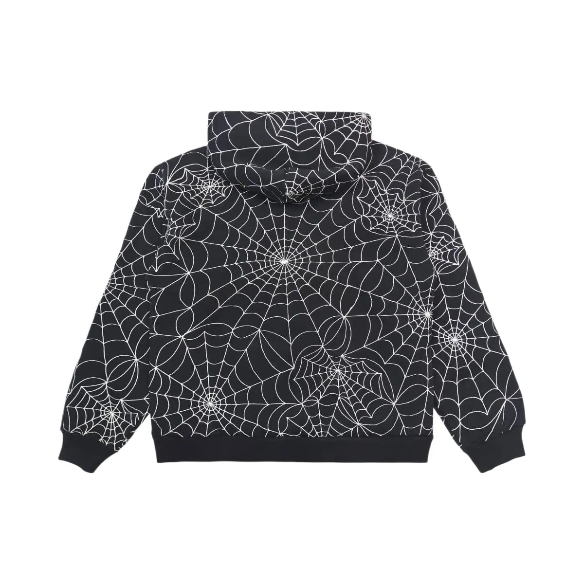 Sp5Der Embroidered AOP Hoodie Black