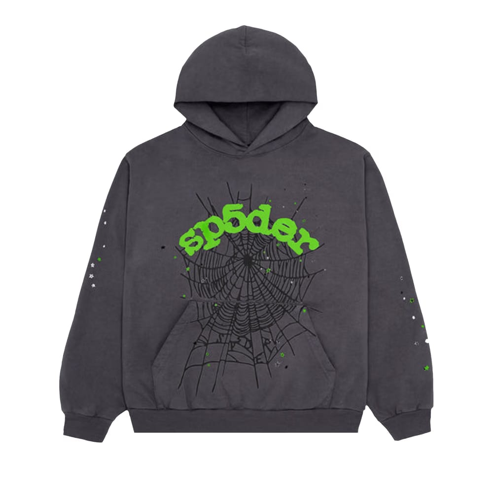 SP5DER Wait Web Hoodie Slate Grey
