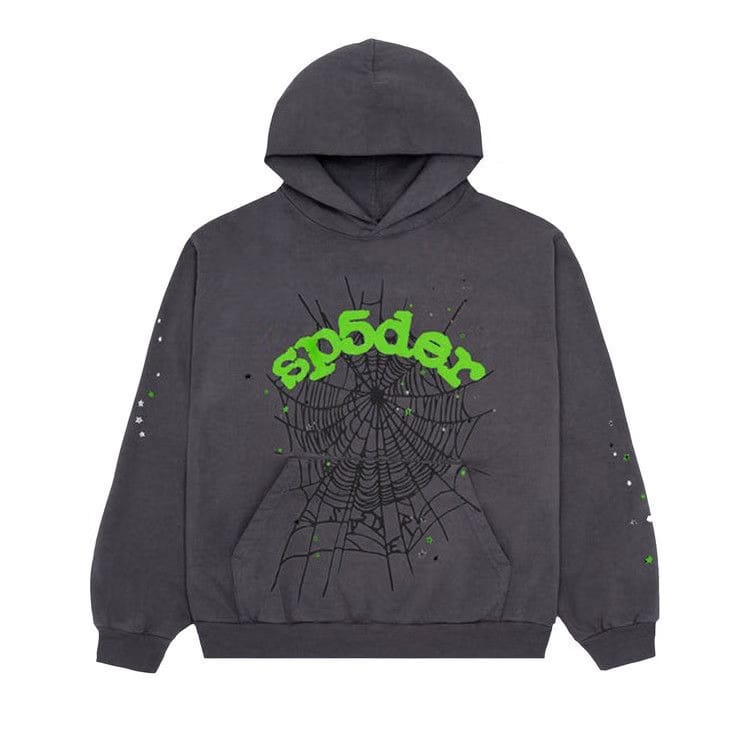 SP5DER Wait Web Hoodie Slate Grey