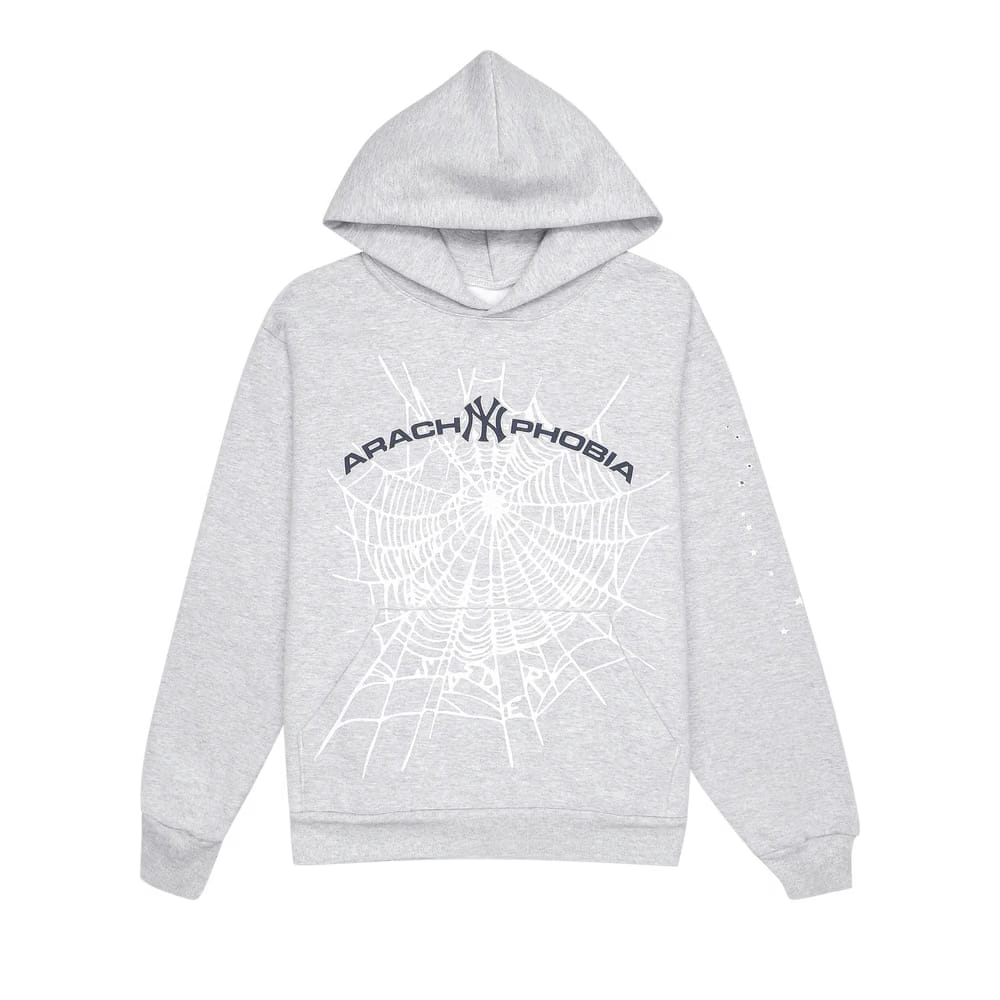 SP5DER Arach Ny Phobia Hoodie Ash Grey