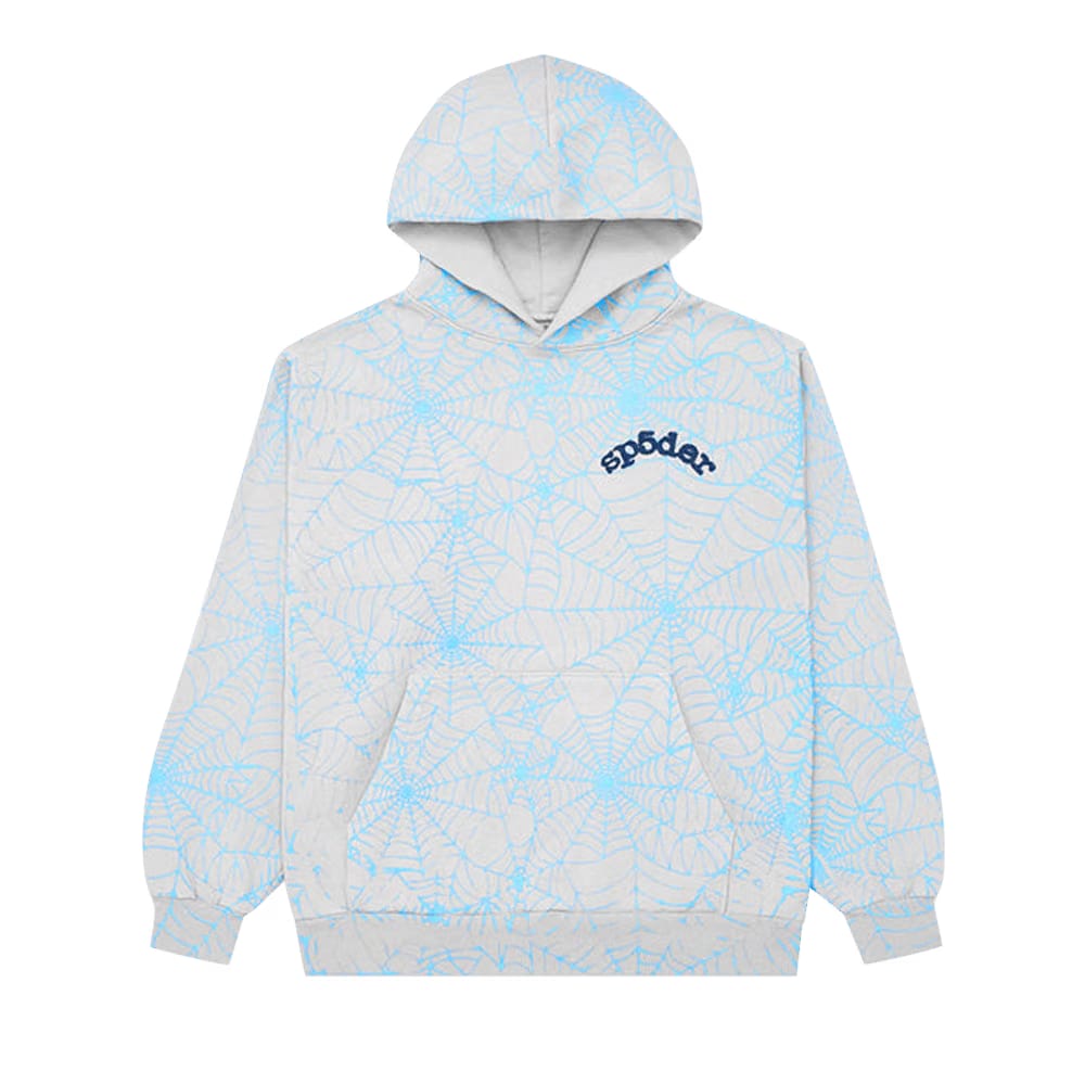 SP5DER Aop Web Hoodie Heather Grey