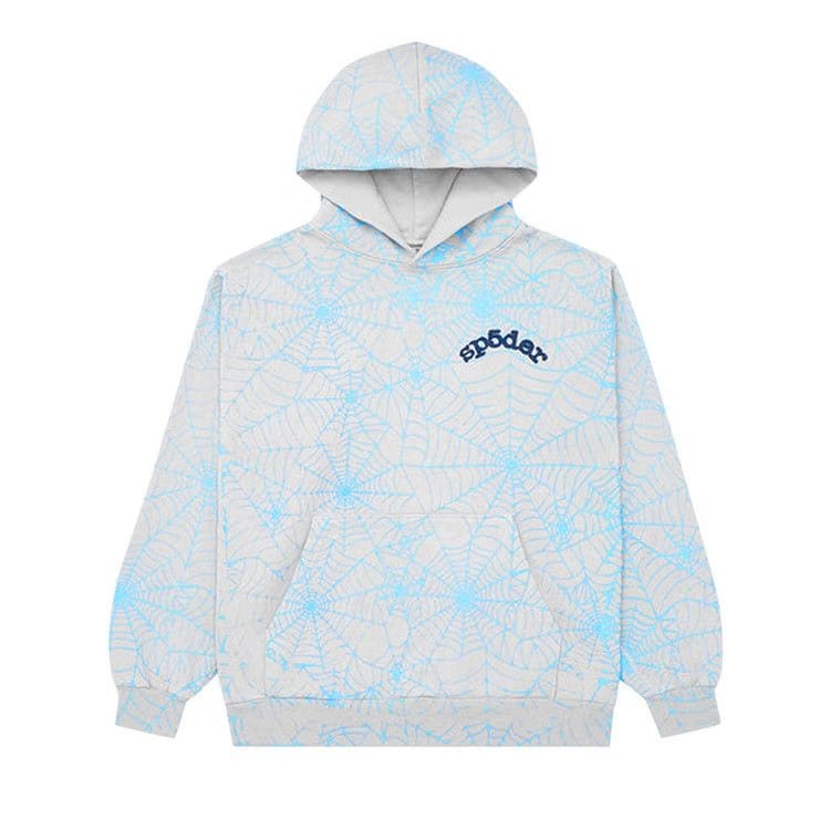 SP5DER Aop Web Hoodie Heather Grey