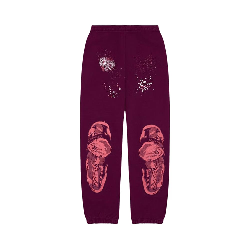 SP5DER Nocturnal Highway Sweatpant Burgundy