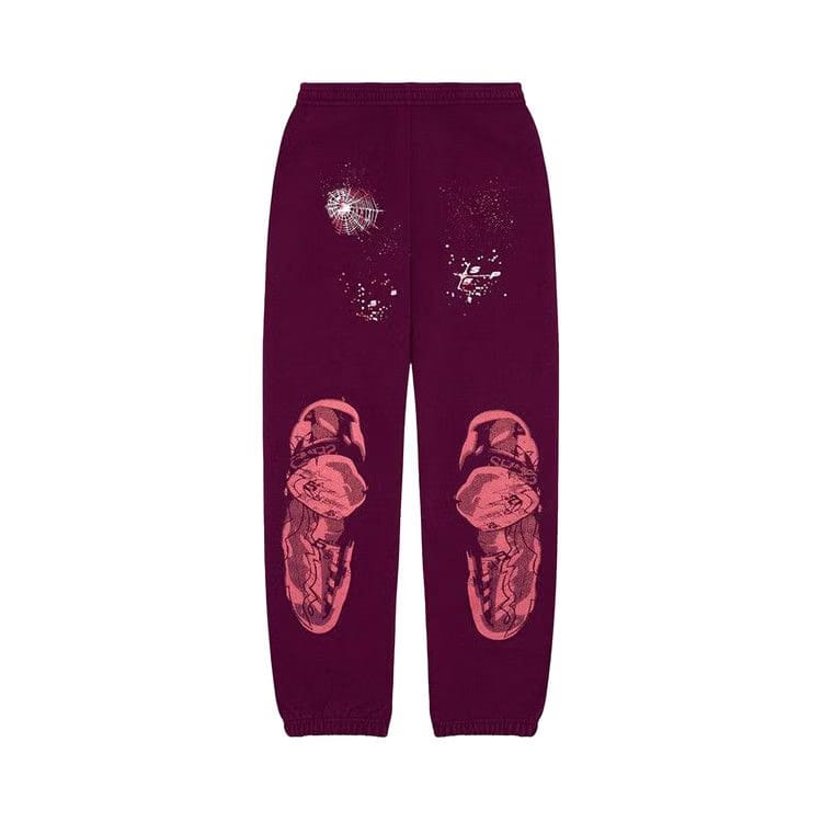 SP5DER Nocturnal Highway Sweatpant Burgundy