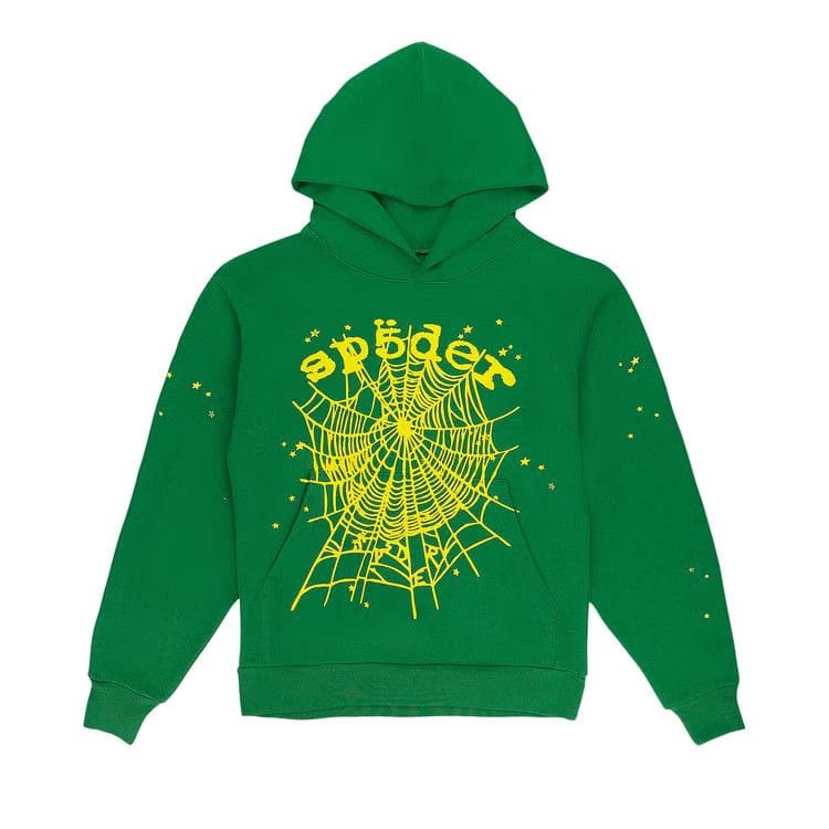 Sp5Der Star OG Web V2 Hoodie Slime Green