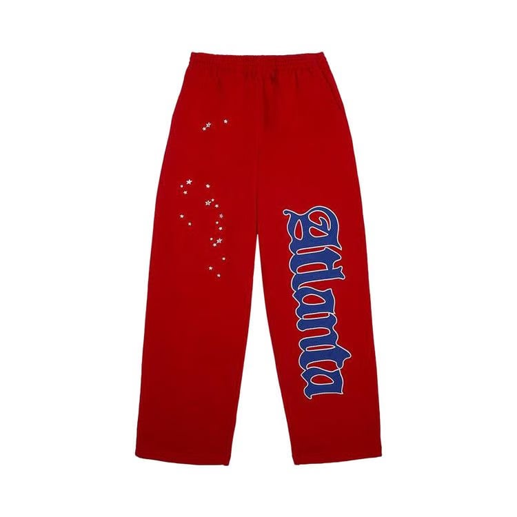 SP5DER Atlanta Open Leg Sweatpant Red