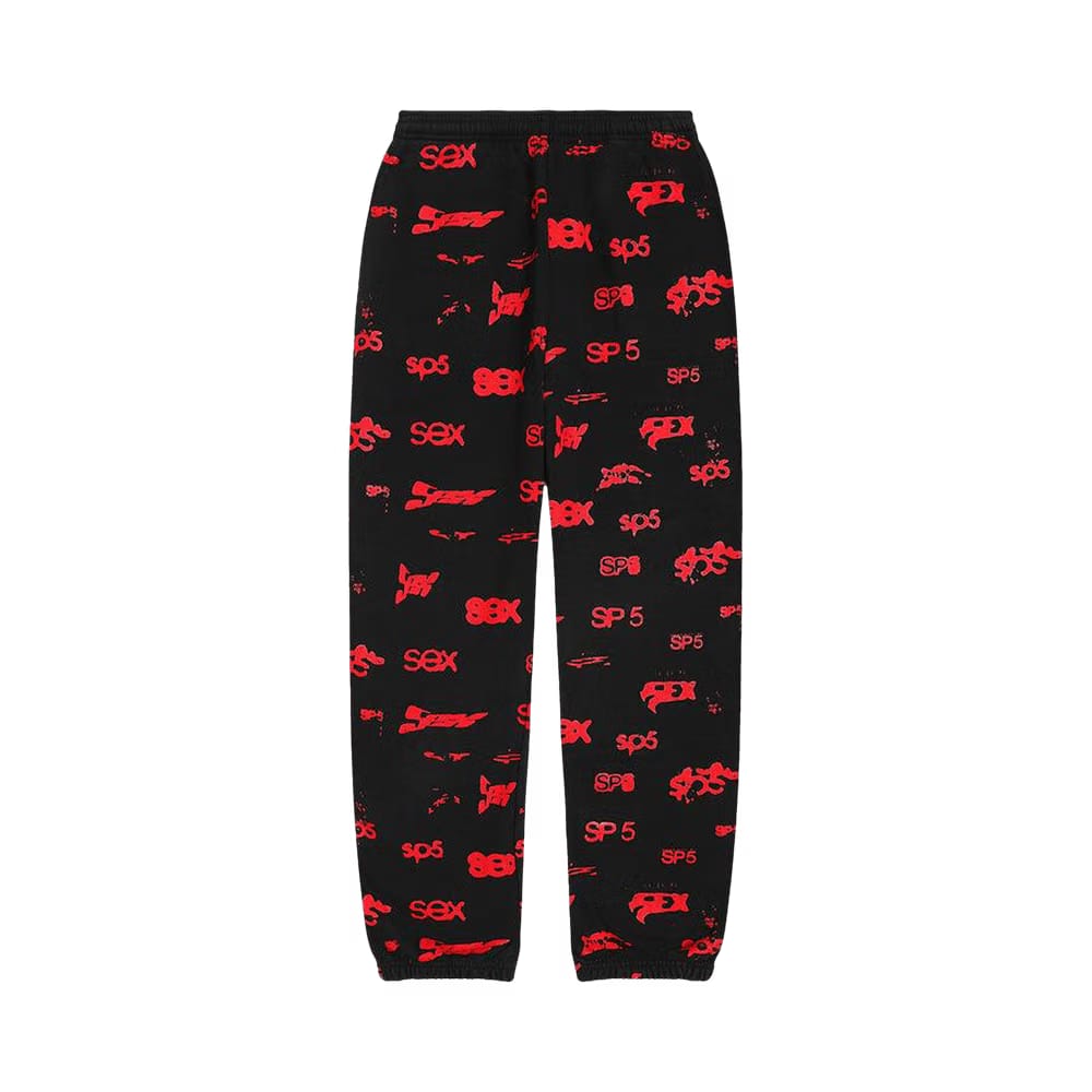 SP5DER Sex Aop Sweatpant Black