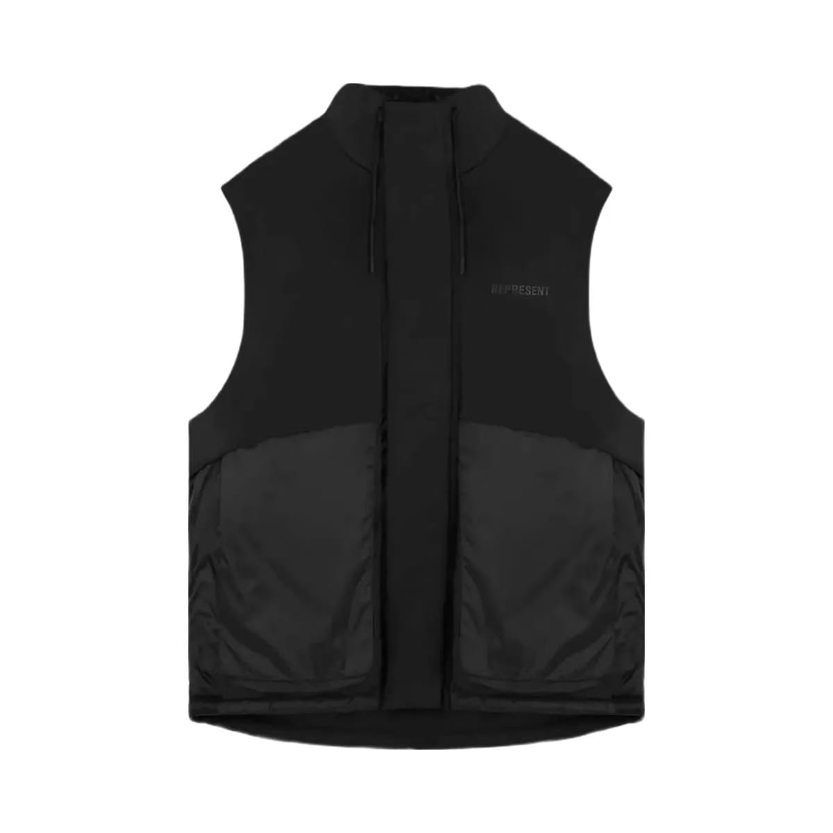 Represent Layered Puffer Gilet Jet Black