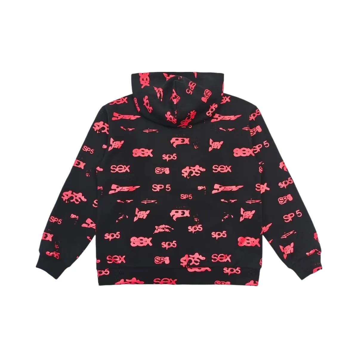 SP5DER Sex Aop Hoodie Black
