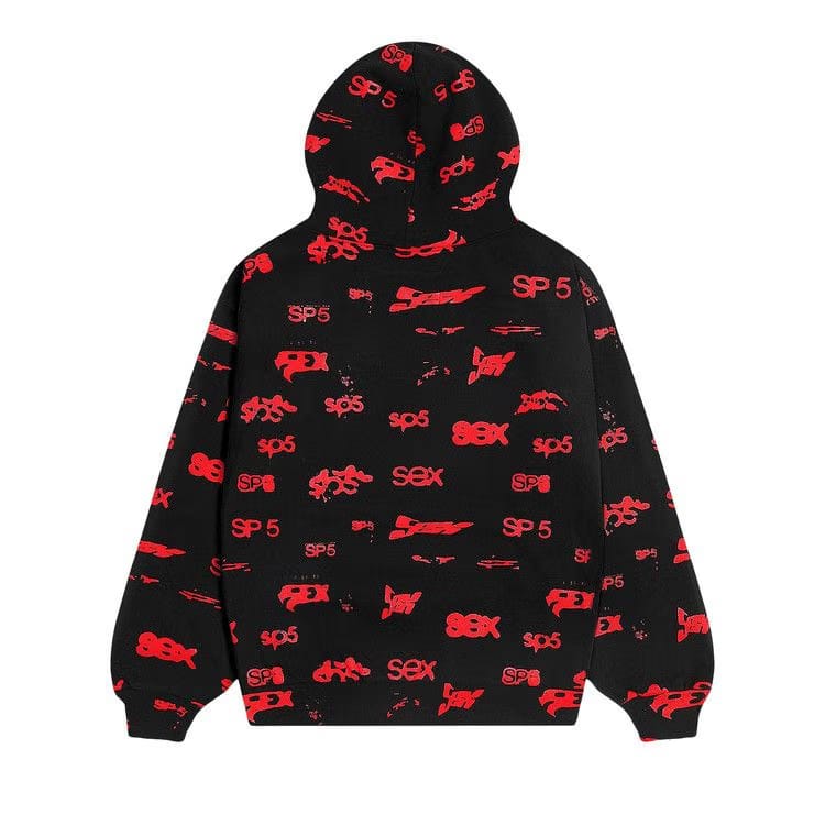 SP5DER Sex Aop Hoodie Black