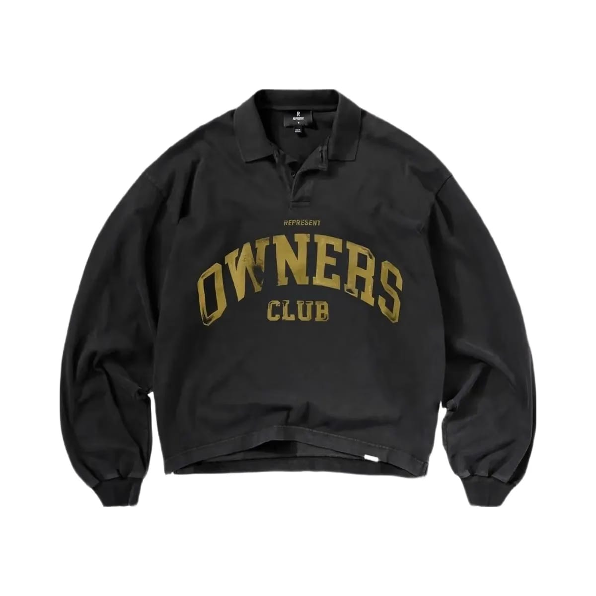 Represent Fw25 Represent Owners Club Rugby Polo Faded Black