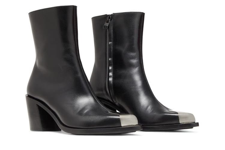 Alexander McQueen Wmns Punk Boot 'Black Silver' 2022
