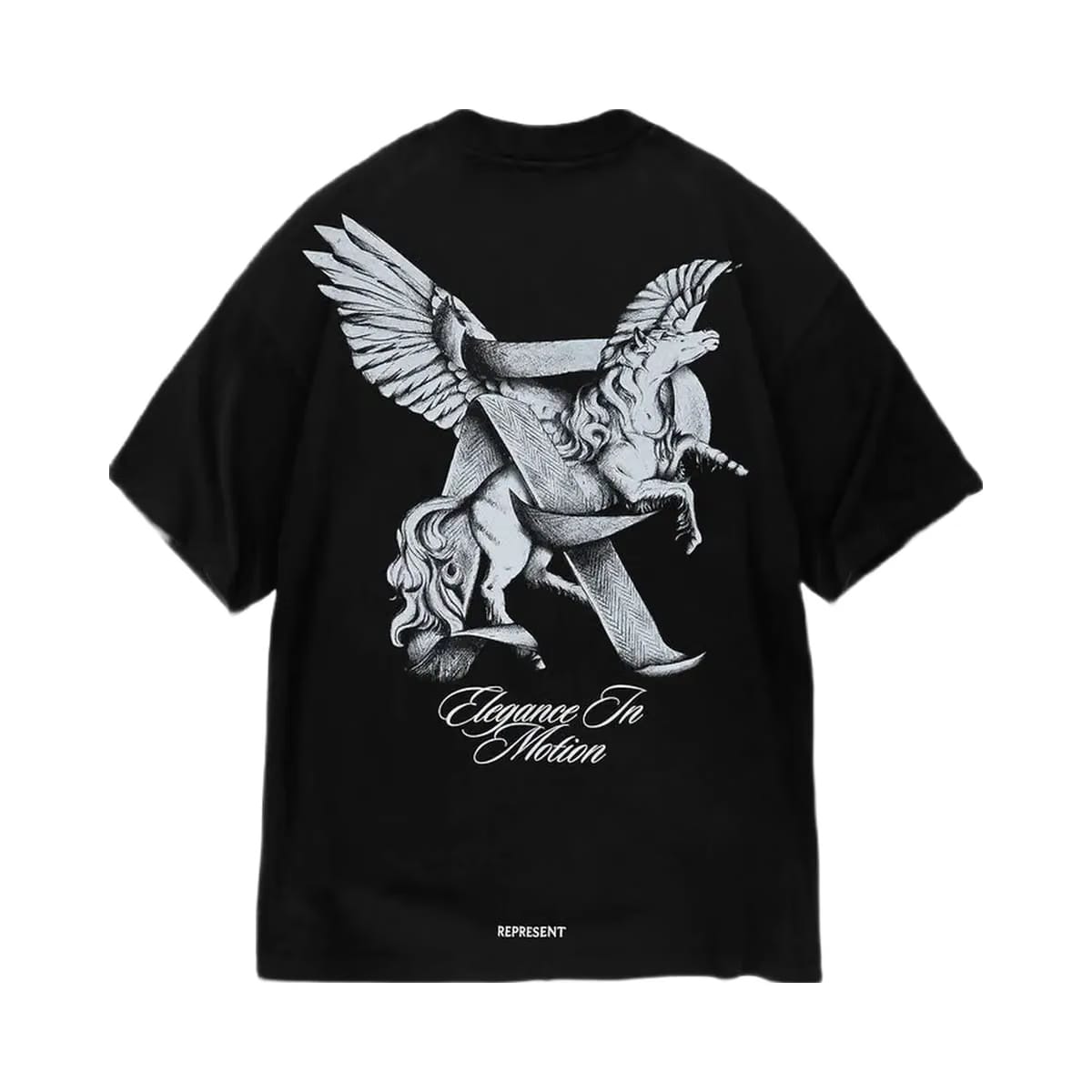 Represent Elegance In Motion T-Shirt Black/White