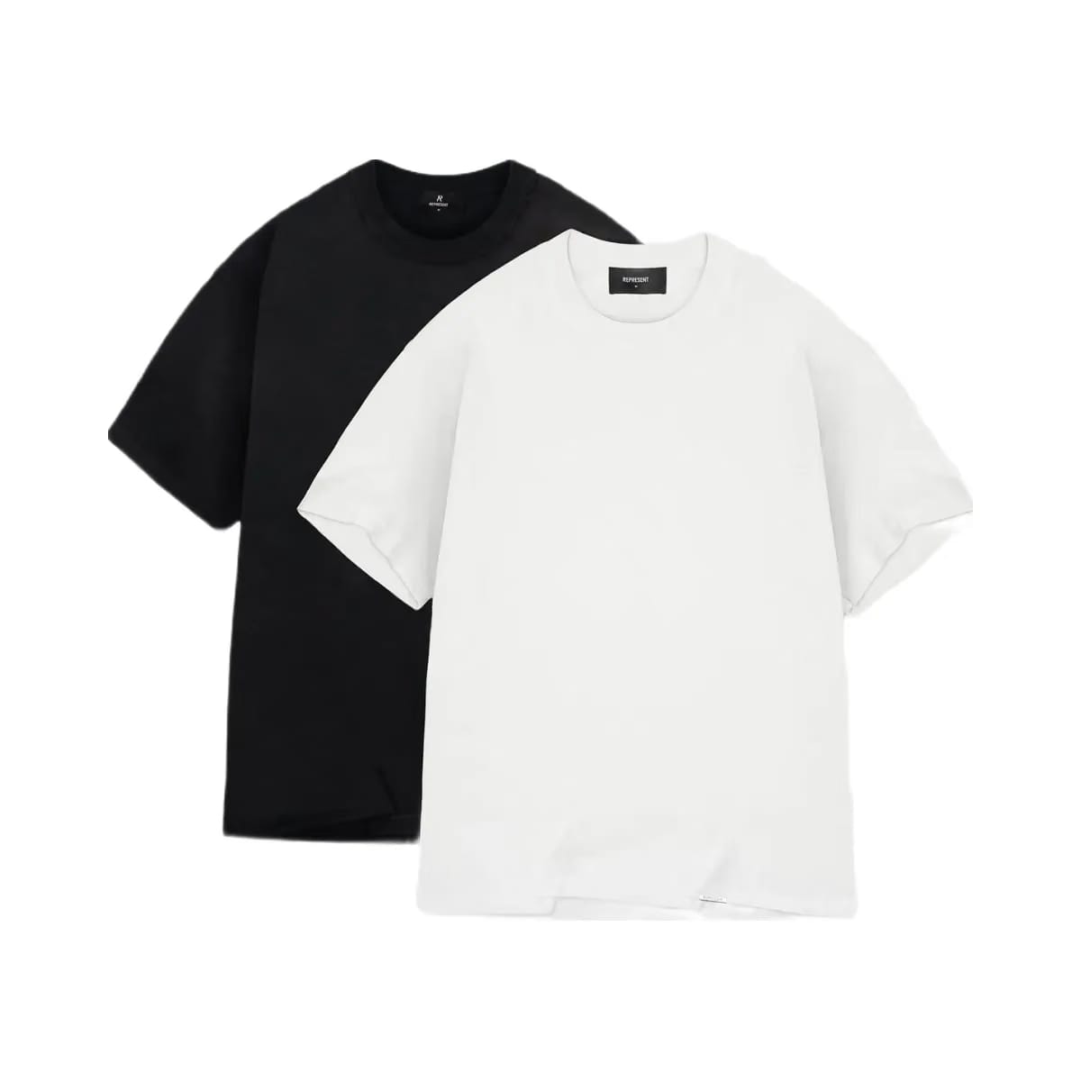Represent 2 X Initial T Shirt Flat White Black
