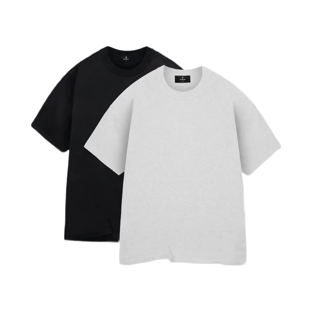 Represent 2 X Initial T Shirt Black Ice Grey Marl