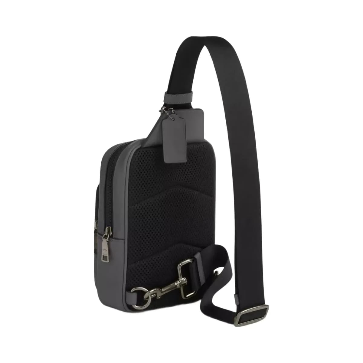 Coach Racer Sling Pack In Signature Canvas in Gunmetal Grey Charcoal