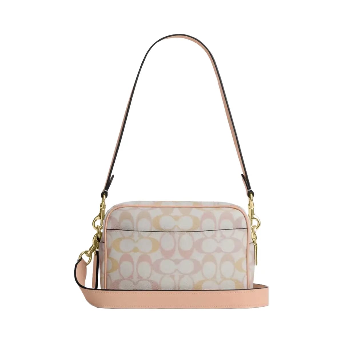 Coach Mini Carey Crossbody Bag In Signature Canvas in Im Chalk Pink