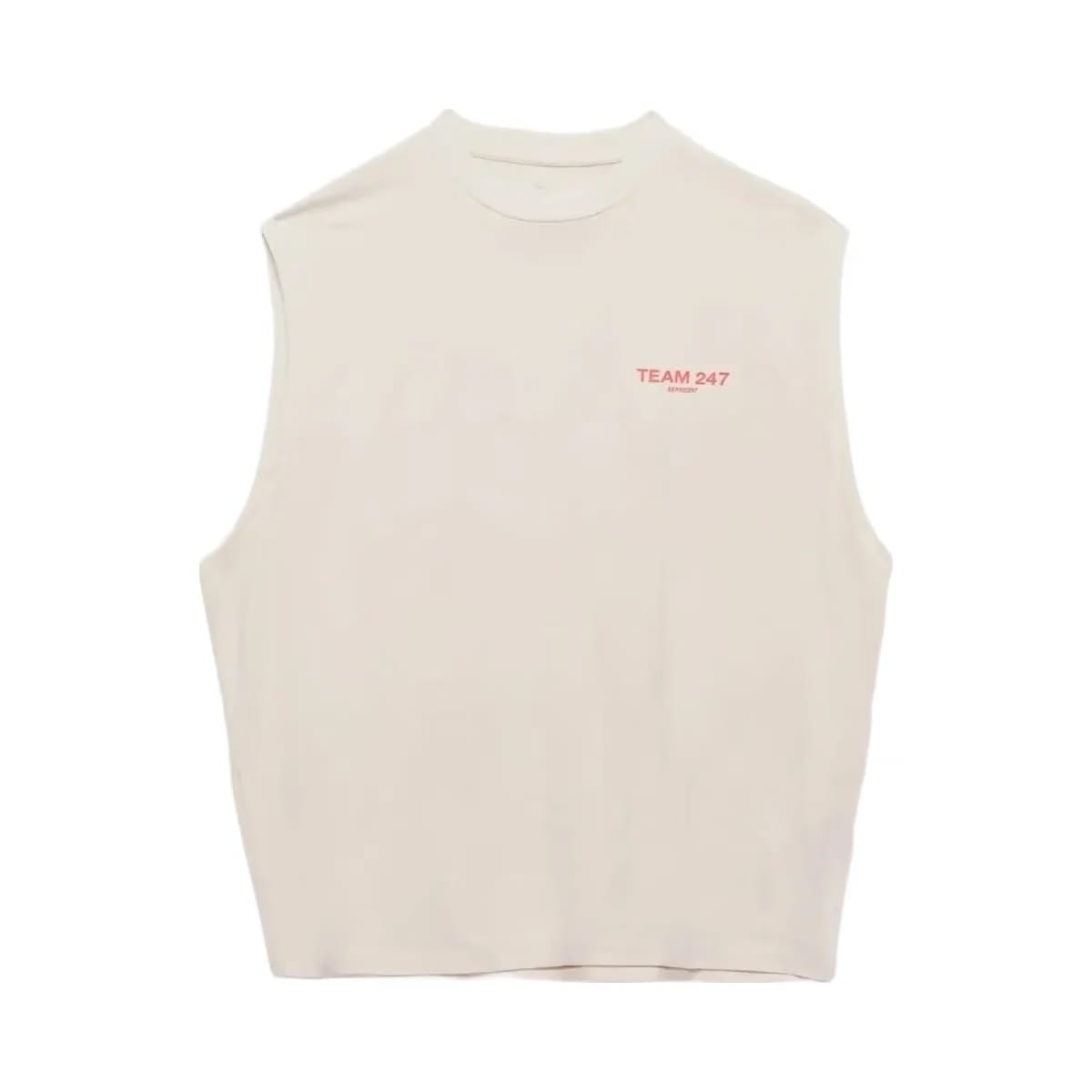 Represent Team 247 Oversized Tank Cream Ss26