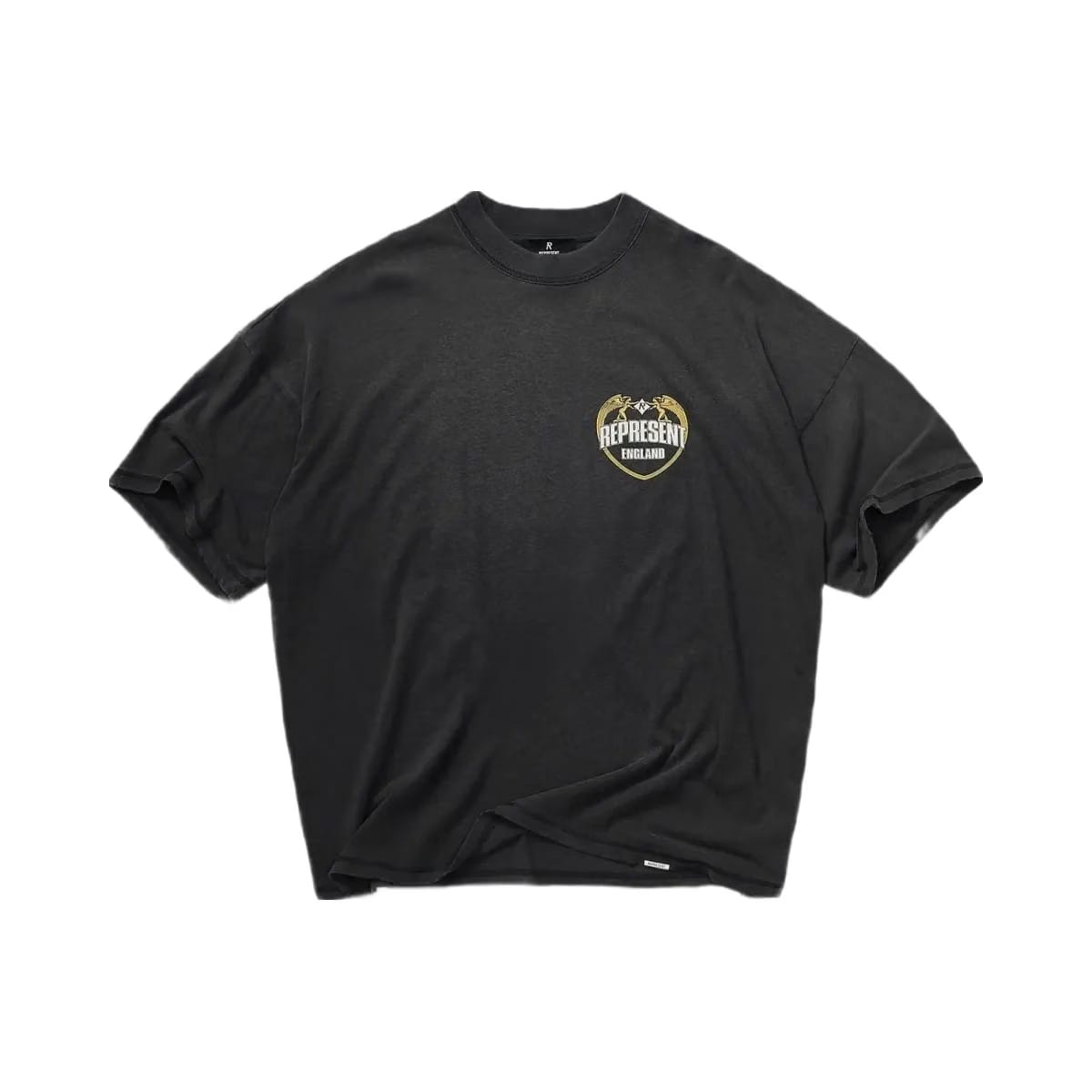 Represent Angel Border T-Shirt Stained Black