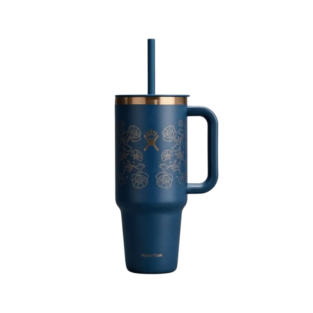Hydro Flask 40 OZ Travel Tumbler Western Dark Blue