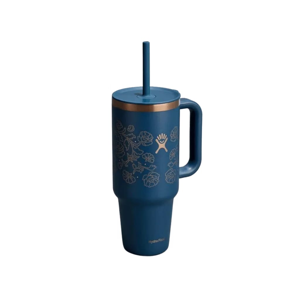 Hydro Flask 40 OZ Travel Tumbler Western Dark Blue