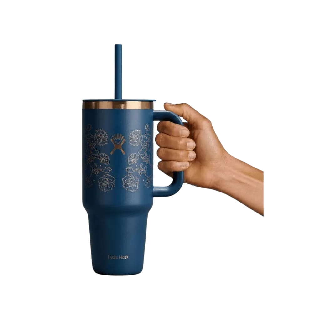 Hydro Flask 40 OZ Travel Tumbler Western Dark Blue
