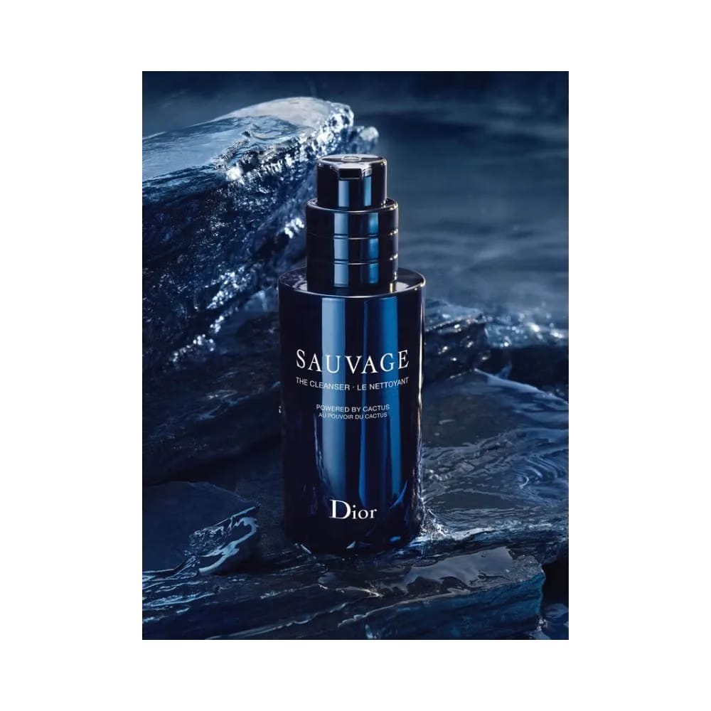 Dior Sauvage Skincare Ritual Set Cleanser, Toner and Serum – Purifying, Energizing, Anti-Aging – Powered By Cactus