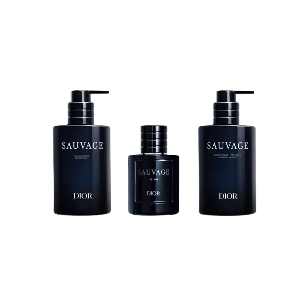 Dior Sauvage Trio - Father's Day 2026 Edition Sauvage Hydrating Shampoo, Sauvage Elixir & Sauvage Shower Gel