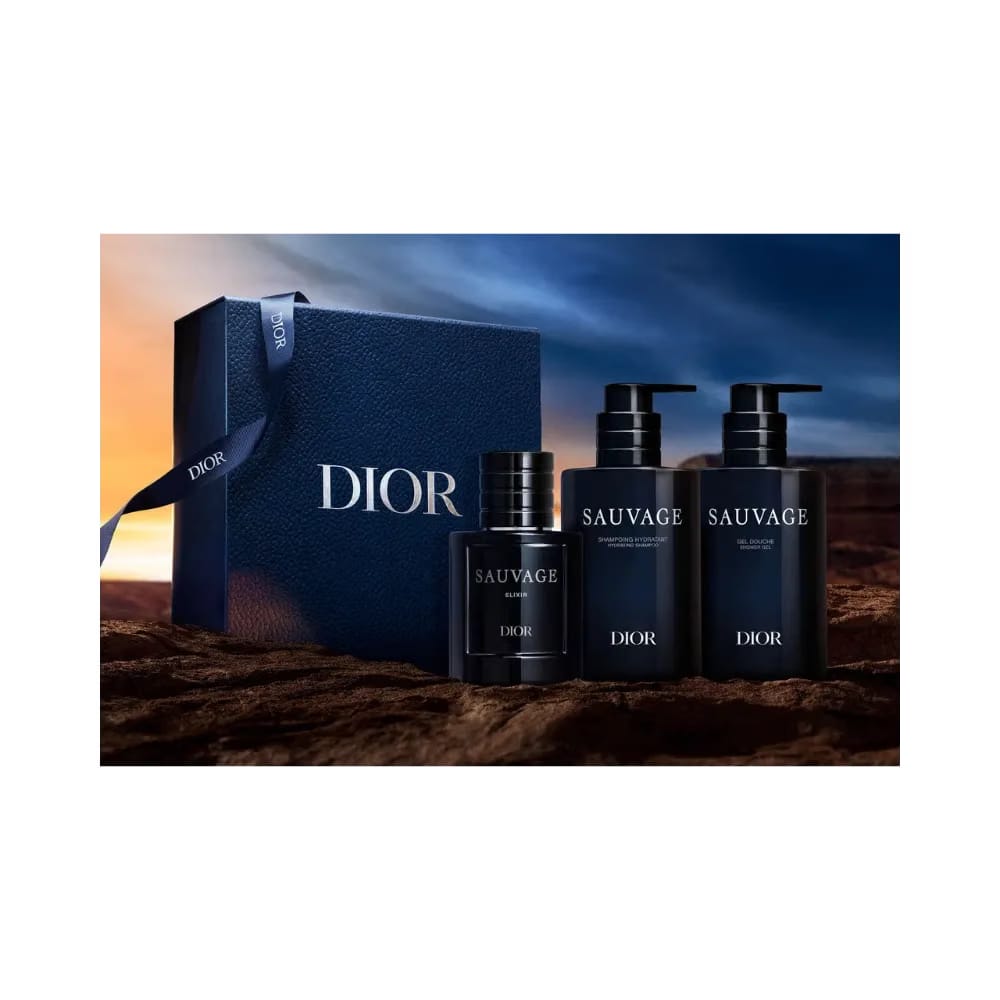 Dior Sauvage Trio - Father's Day 2026 Edition Sauvage Hydrating Shampoo, Sauvage Elixir & Sauvage Shower Gel