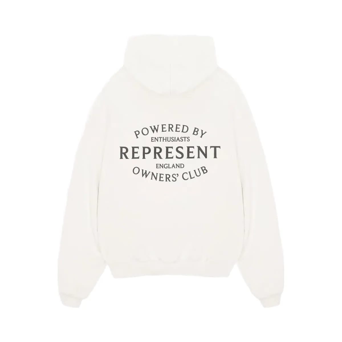 Represent Owners Club Stamp Hoodie Flat White