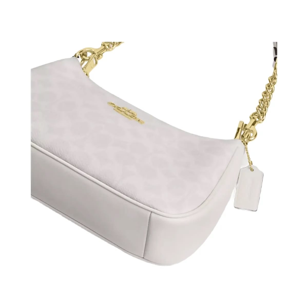Coach Teri Shoulder Bag In Signature Canvas in Gold White Chalk