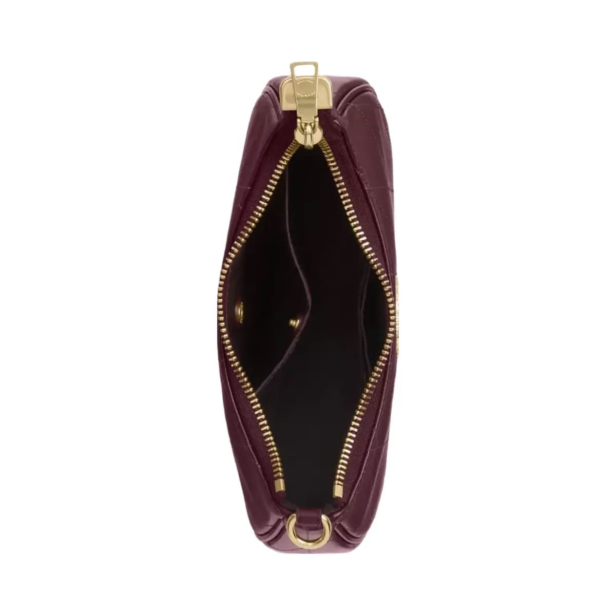 Coach Teri Mini Crossbody Bag With Quilting in Gold Dark Wine