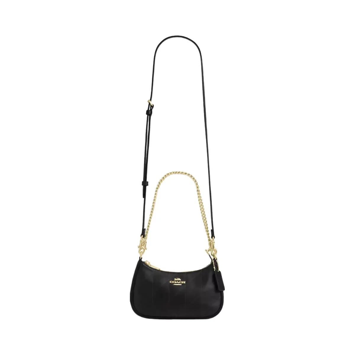 Coach Teri Mini Crossbody Bag With Quilting in Gold Black