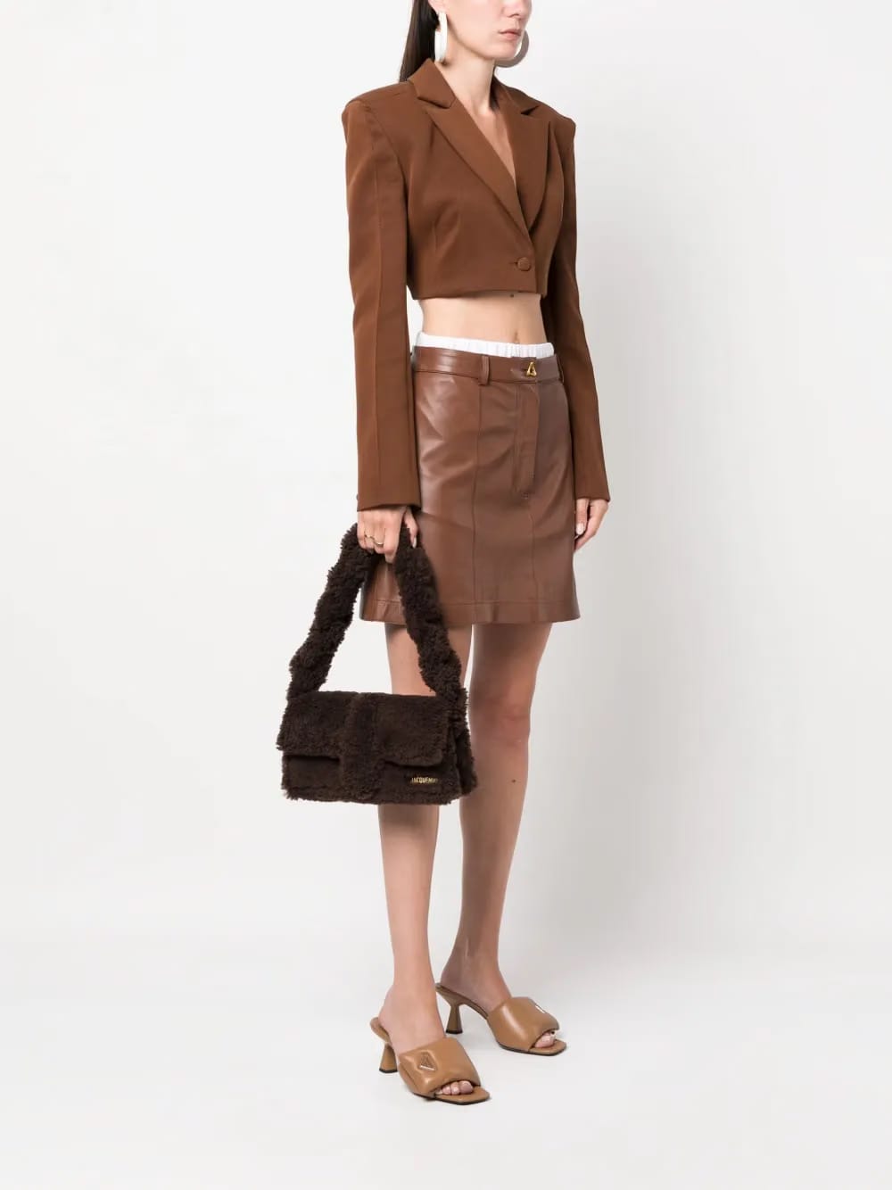Le Bambidou shearling shoulder bag