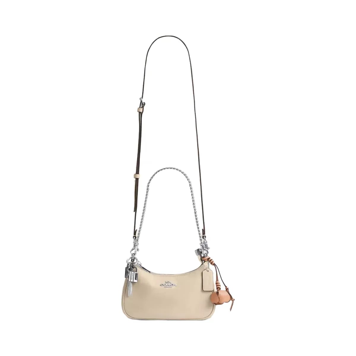 Coach Teri Mini Crossbody Bag With Charms in Silver Ivory