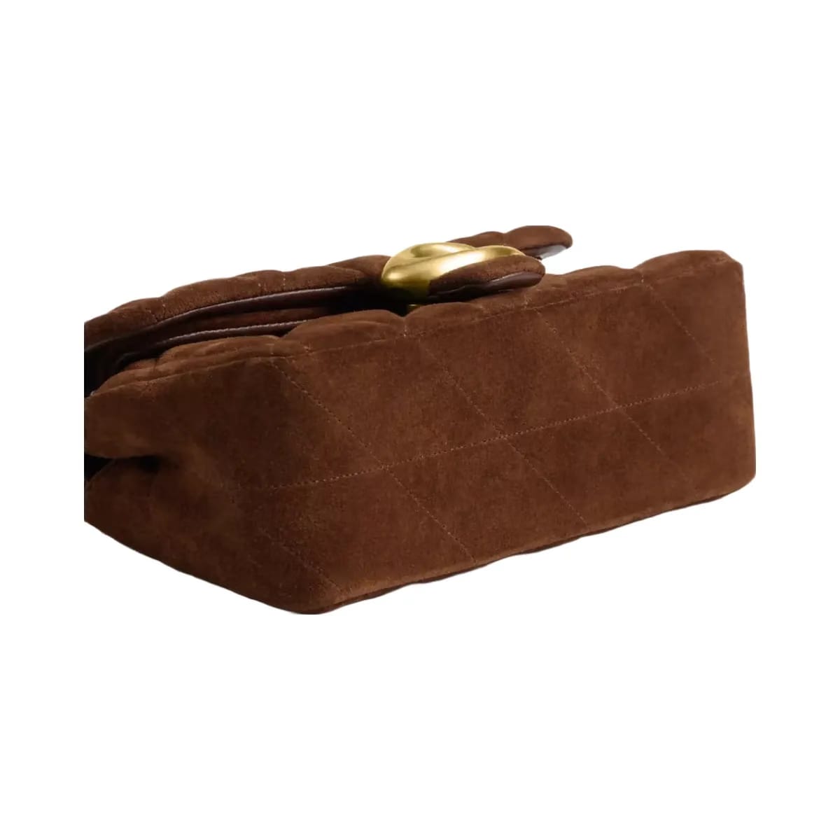 Coach Tabby Shoulder Bag 20 With Quilting Suede-Brass-Warm Brown