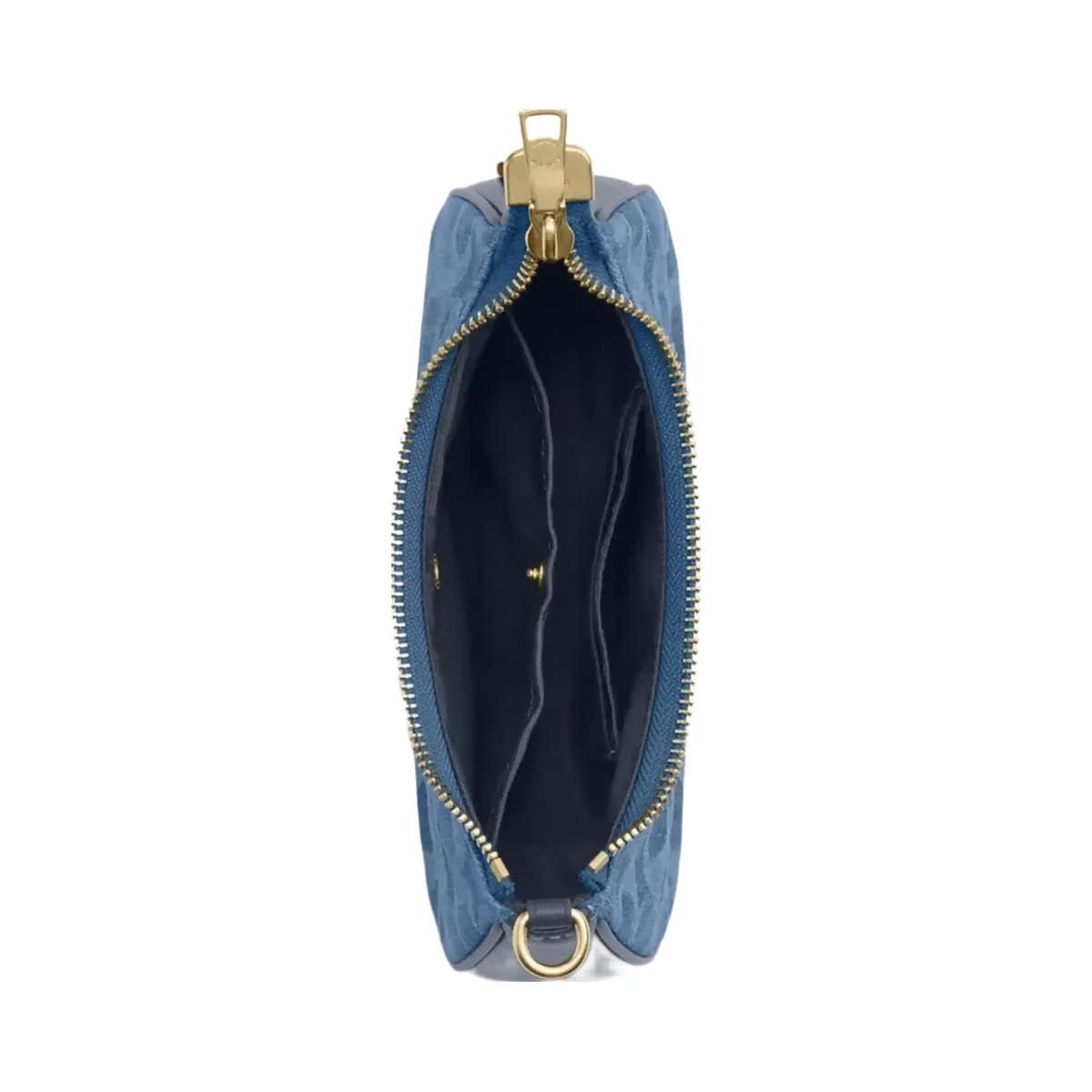 Coach Teri Mini Crossbody Bag In Signature Denim in Gold Indigo